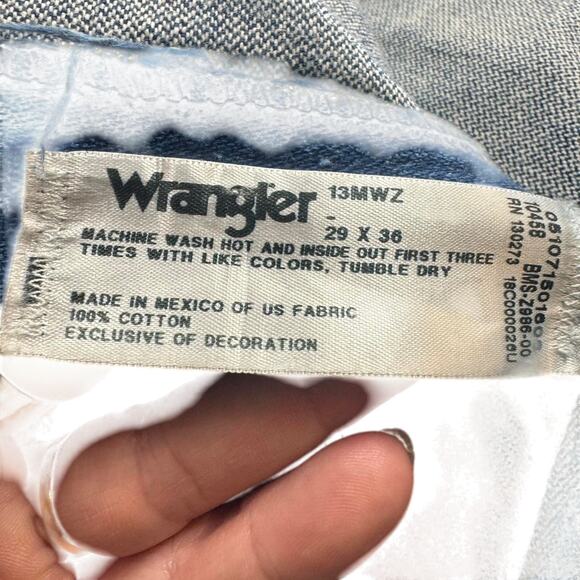 80s Wrangler 13MWZ Cowboy Cut High Waist Original Fit Jeans – 29x36 - Picture 8 of 8